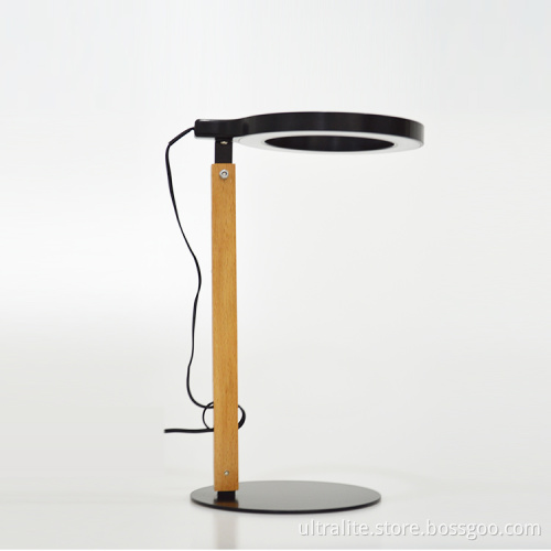 New Design Nordic Wood Base Led Lamp Magnifying Lamp